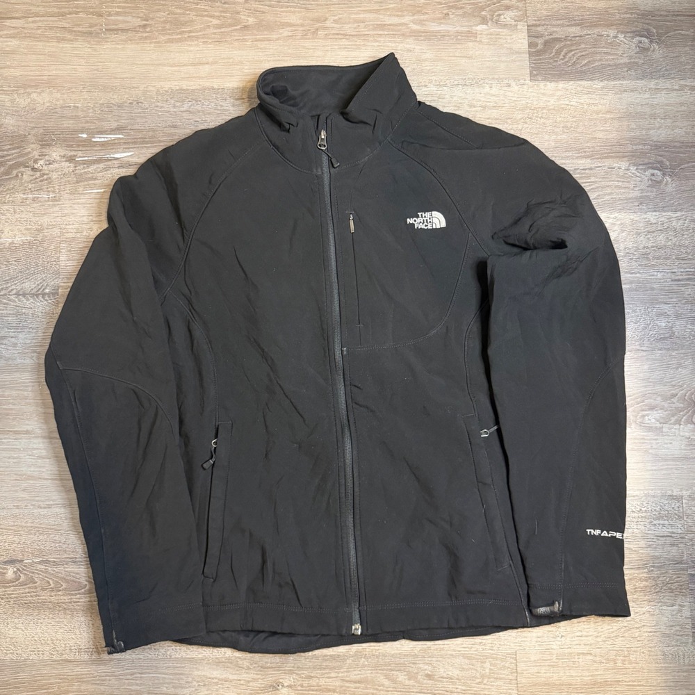 The North Face Apex Softshell Jacket Mens XL Black Full Zip Windproof Outdoor